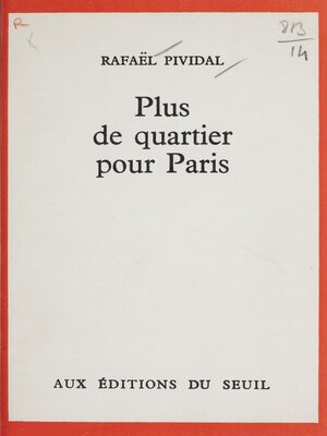 cover image of Plus de quartier pour Paris
